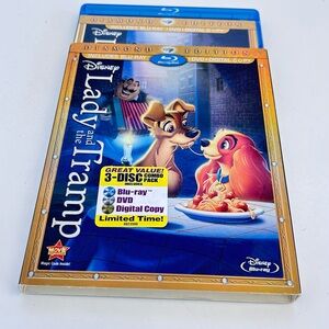 Lady and the Tramp (Blu-ray/DVD, 3-Disc Set, Diamond Edition) Slipcover 2012